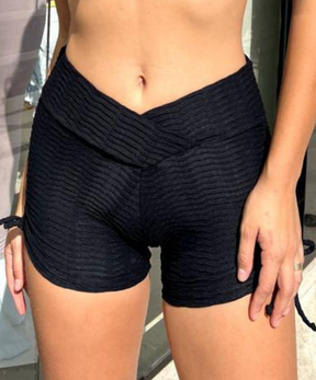 Short Gerippt acces - Schwarz
